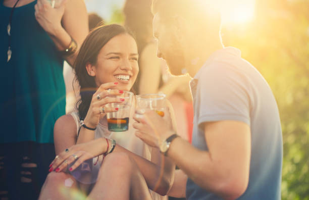 istock Couple at party 802334350