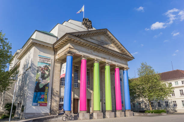 Colorful city theatre in the center of Detmold, Germany Detmold, Germany - May 22, 2017: Colorful city theatre in the center of Detmold, Germany detmold stock pictures, royalty-free photos & images