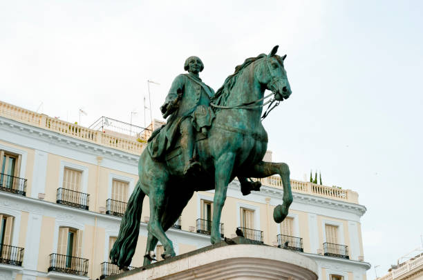 istock Equestrian Statue of Carlos III - Madrid - Spain 802340864