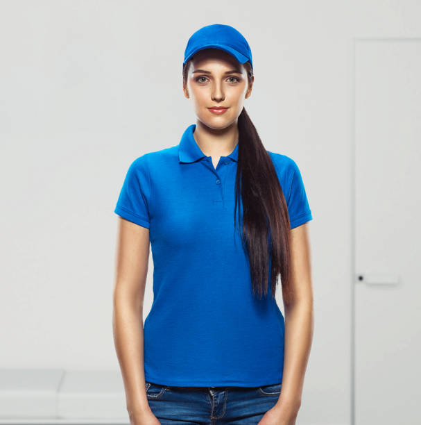 istock The girl works as a courier. 802345902