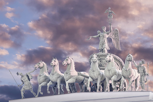 Chariot of Glory on the arch of the General Staff in St. Petersburg