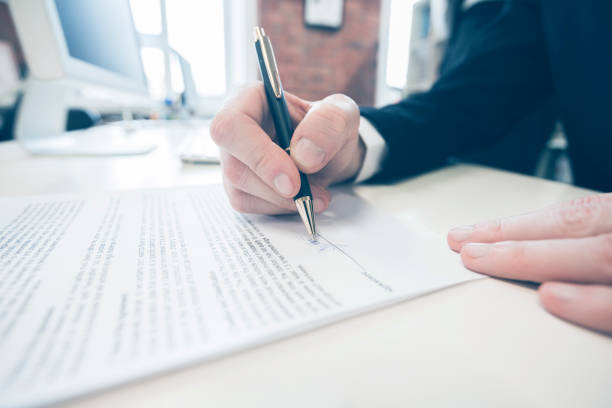 istock Businessman signing a contract 802391130