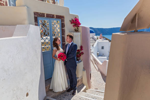 istock Wedding couple, Santorini, Greece 802402680