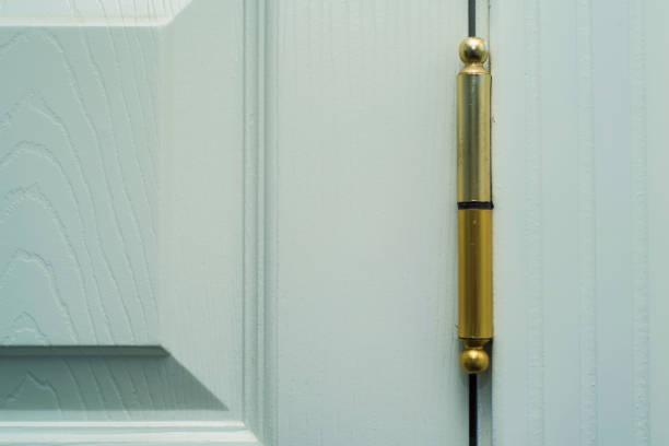 istock Brand new door hinge 802402748