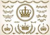 istock 4 shape of Crown laurel icon, vector 802406174