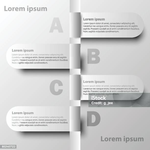 Topic Tag Design Simple White 3d Paper Tag Four Topics For Website Presentation Cover ...