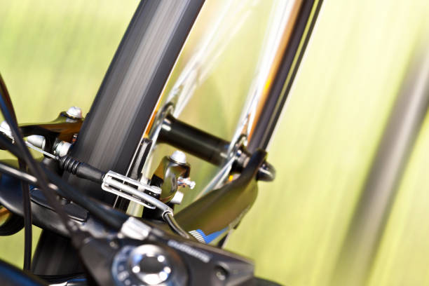 istock Detail Of Caliper Brakes And Suspension Fork 802407192