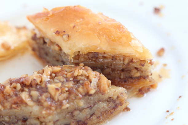 istock Homemade turkish baklava with walnuts and sweet syrup 802417518