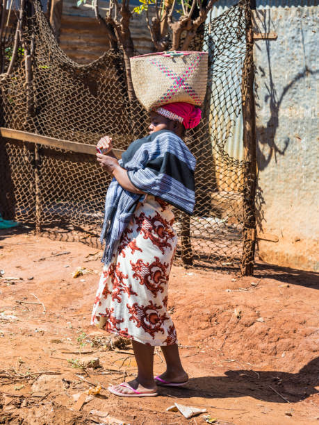 donna malgascia a antsiranana (diego suarez), madagascar, africa - africa south africa child african culture foto e immagini stock