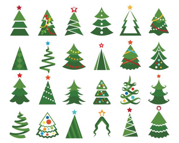 Christmas Tree Color Set Stock Illustration - Download Image Now -  Christmas Tree, Icon, Tree - iStock