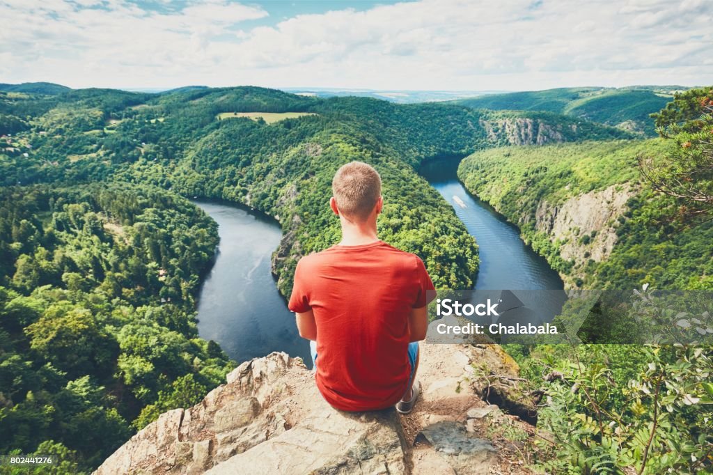 Impresionantes vistas sobre el río - Foto de stock de República Checa libre de derechos