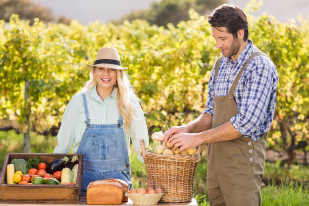 istock Happy farmer woman looking at the camera 802448888