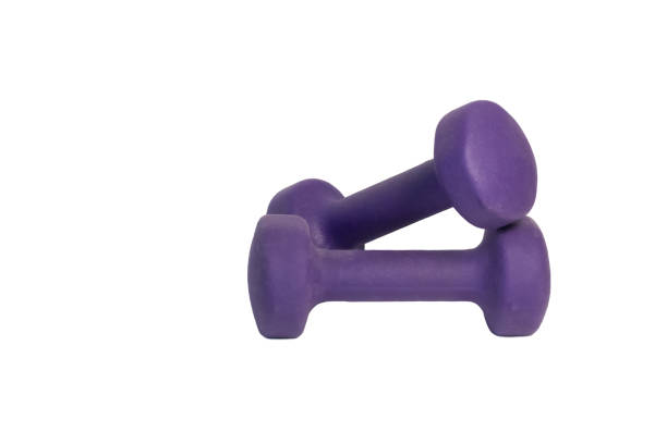 istock Two of dumbbells Isolated on white background 802465066