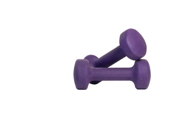 istock Two of dumbbells Isolated on white background 802465142