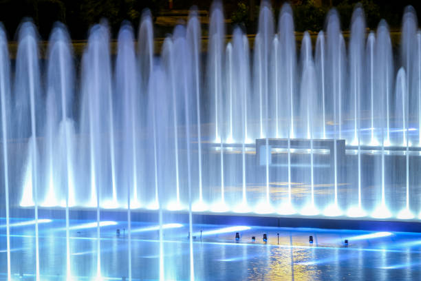 istock Water fountains in Zagreb 802476806