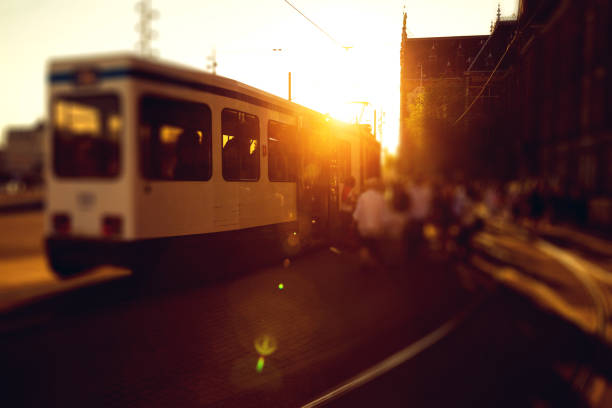 istock Night ride by tram in Amsterdam 802476902