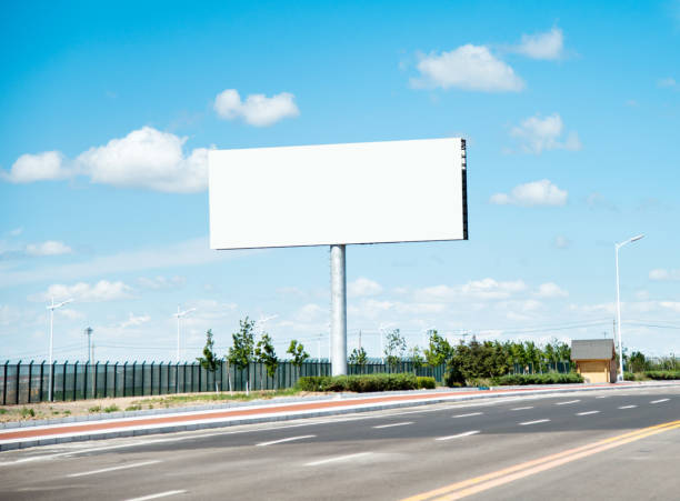 istock Blank billboard on the side of the road 802480698