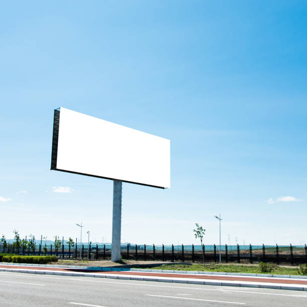 istock Blank billboard on the side of the road 802480776