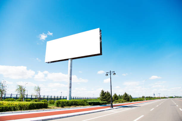 istock Blank billboard on the side of the road 802480878