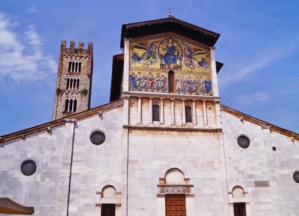 Facade of Basilica San Frediano, Lucca, Tuscany