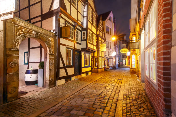 istock Medieval street Schnoor in Bremen, Germany 802481176