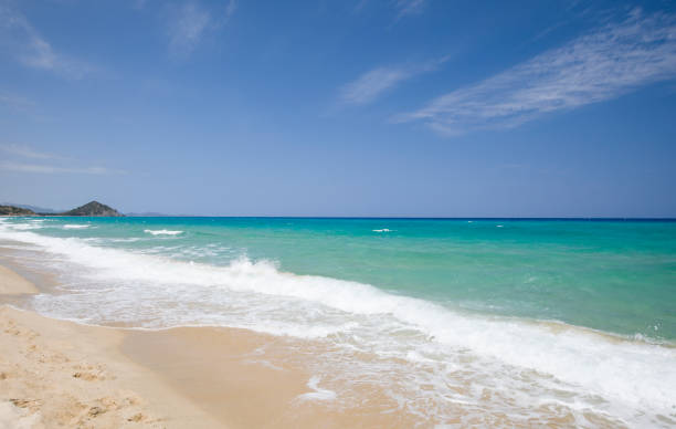 istock Blue sky with blue turquoise water and soft sand in Mediterranean 802492774
