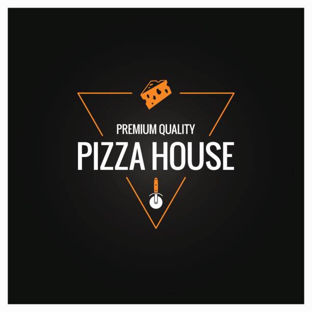 illustrations, cliparts, dessins animés et icônes de arrière-plan de conception pour le symbole pizza - old fashioned pizza label design element