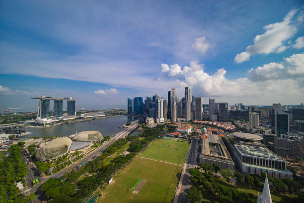 istock Singapore Skyline 2017 Aerial View 802540044
