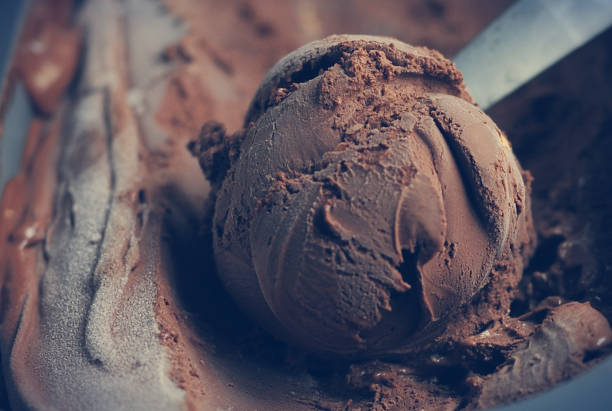 istock Homemade Chocolate ice cream scoop 802546298