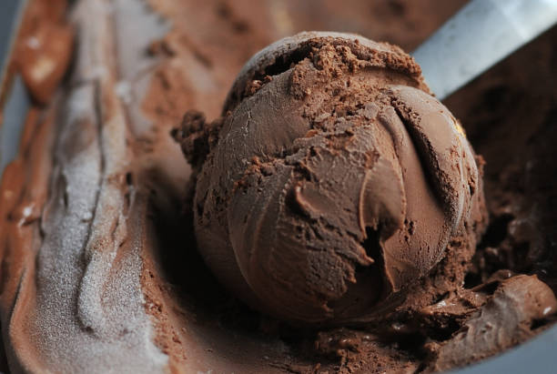 istock Homemade Chocolate ice cream scoop 802546376