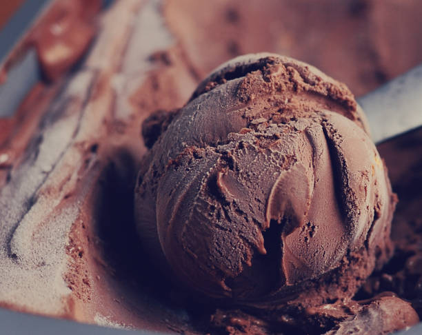 istock Homemade Chocolate ice cream scoop 802546486