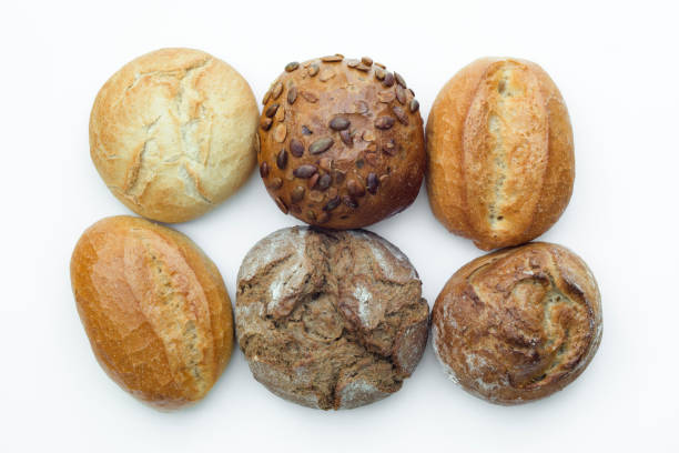 istock German traditional breads on white isolated background 802565538