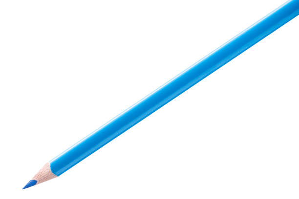 istock blue pencil for drawing on a white background 802565870