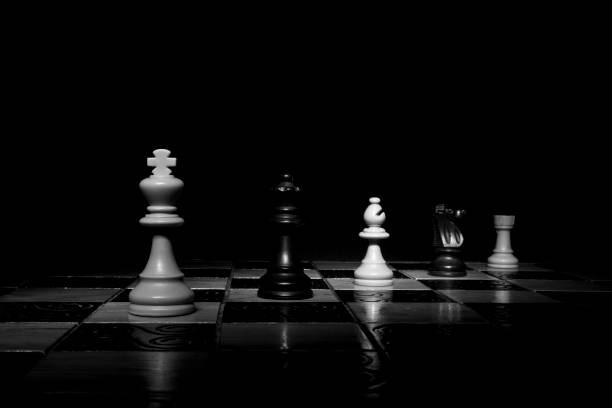 istock Chess photographed on a chessboard 802569484