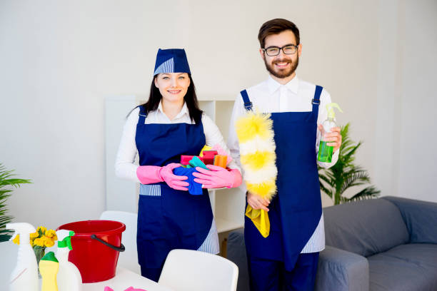 istock Cleaning service with professional equipment 802573262