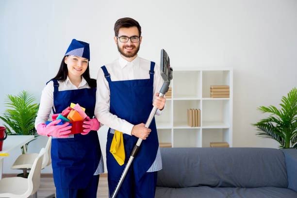 istock Cleaning service with professional equipment 802573382