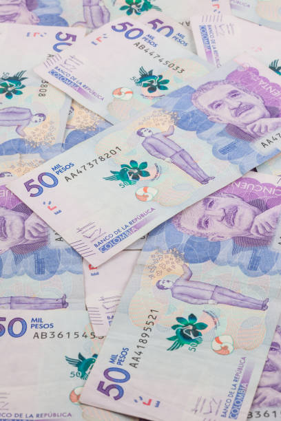 istock Fifty Thousand Colombian Pesos Bills 802574192