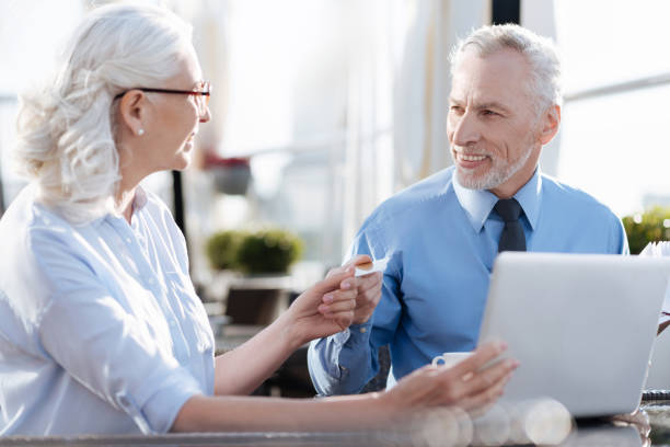 istock Two partners spending time together on business lunch 802578476