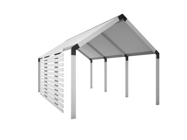 istock Gazebo, Canopy house isolated on white, 3d rendering illustration 802578802
