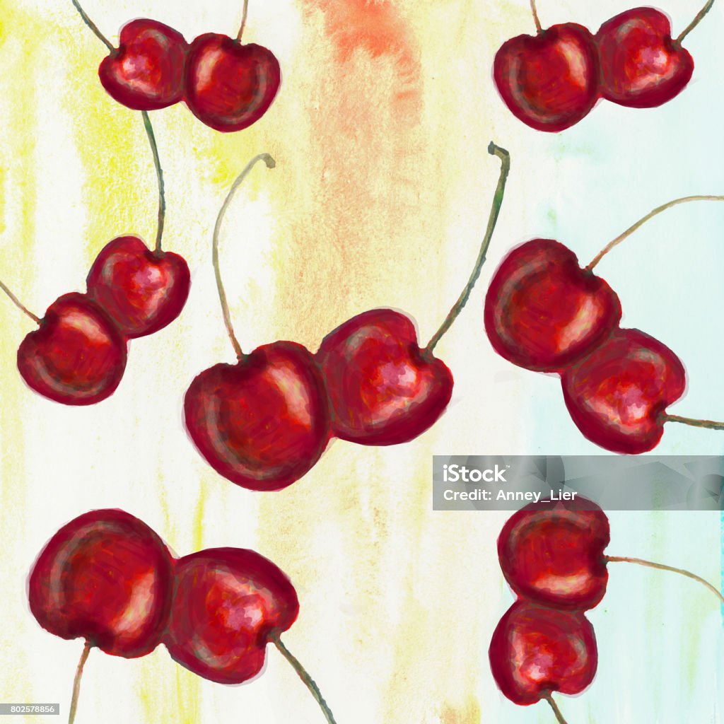 Abstract Cherry Vector Abstract Cherries Stock Illustration - Download Image Now - Cherry ...