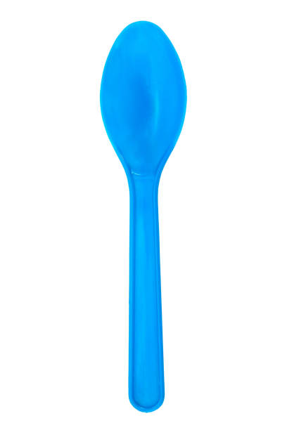 istock Small plastic ice cream spoon isolated on white.Ice cream spoon isolated 802578868