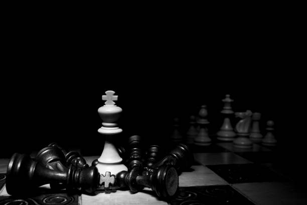 istock Chess photographed on a chessboard 802578944