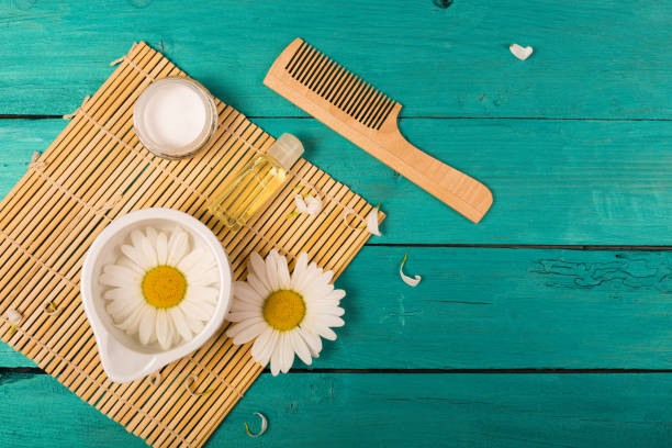 istock Camomile and organic cosmetics 802589262