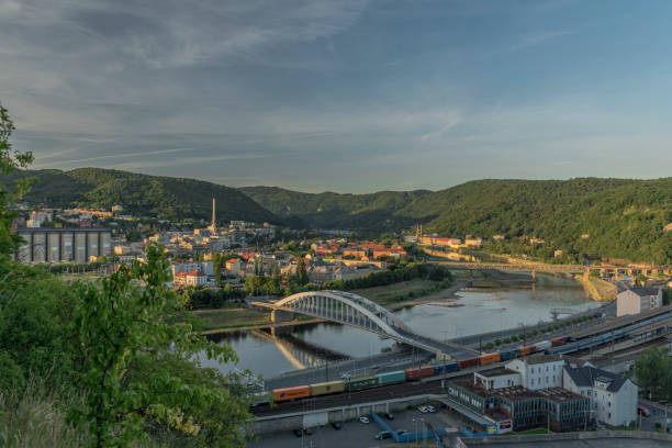 istock Sunrise in Usti nad Labem city 802593266