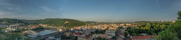 istock Sunrise in Usti nad Labem city panorama view 802593478