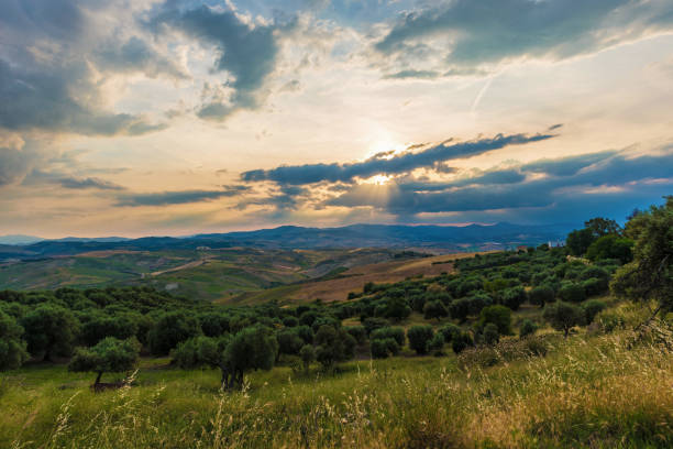 The evocative ruins and landscapes of the ghost town scattered among the badlands hills of the Basilicata region, beside Matera, destroyed by a landslide and abandoned.