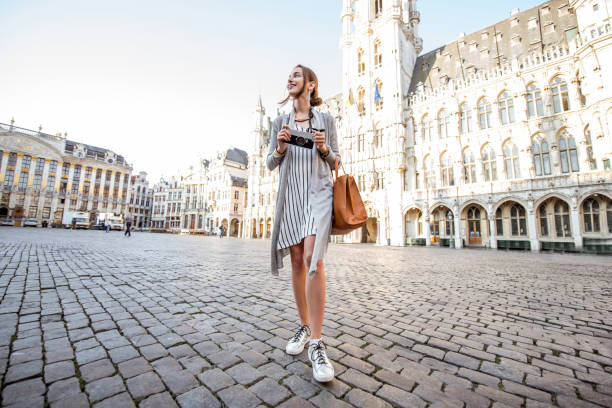 istock Woman traveling Brussels 802601992