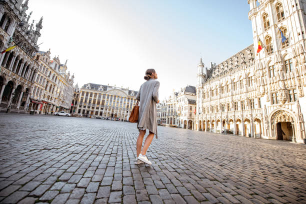 Woman traveling Brussels