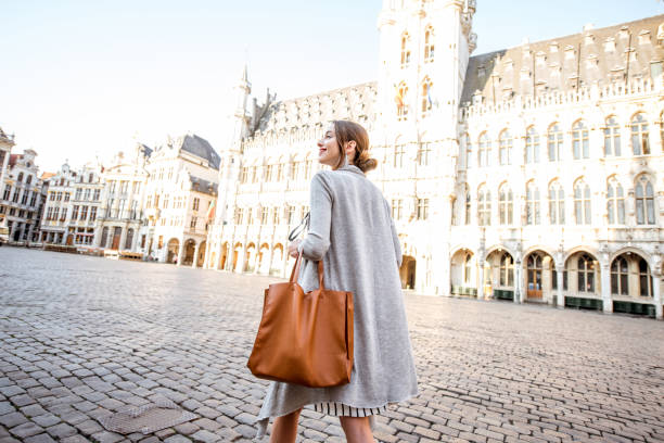 istock Woman traveling Brussels 802602552