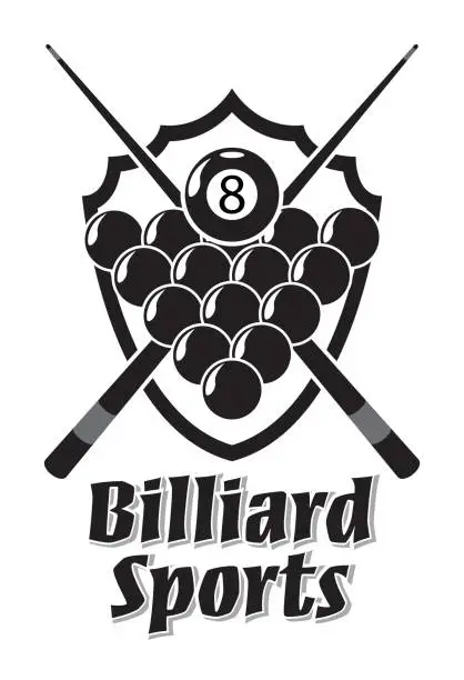 Vector illustration of Billiard Sports